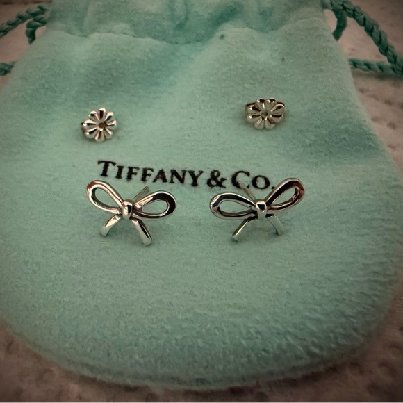 Tiffany & Co. Silver Bow Earrings